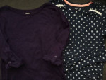 LOT GAP Kids GYMBOREE Girls Purple Ribbed Blue White Top Shirt Lg 12