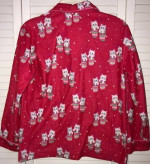 Nick & Nora Fluffy Kittens in Mittens Poly PJ Top Girls Sz Med 7/8