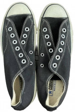 Vintage BLACK LABEL Converse All Star Chuck Taylor LOW Top Sz 6 MADE USA