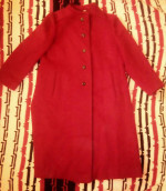 Vintage M.G. Kinsler 100% Pure Wool Red Winter Coat
