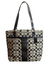 Coach Signature Stripe Tote Shoulder Bag, 28504 - BRAND NEW WITH TAGS