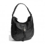 Tano Plain Chain Hobo Bag in Black