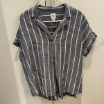 NEW Core Life Tunic Blouse for Women - Blue White - Large