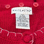 Women XL (16/18) Red Christmas Sweater ♦ White Sequin Snowflakes NICE!