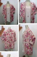 NWT Plus Sz 24W Blouse R & M Richards Woman Sheer Overlay Jacket Knit