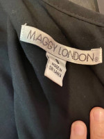 Maggy London Dress, Women’s 8, Black Lace Sheath Dress, Art Deco / Got