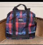 Le Sportsac Weekender Luggage Set Of 2 Red Blue Plaid Travel Bags Roomy Carry On