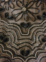 VTG. A. PAPELL BOUTIQUE BEADED *SILK* HALTER TOP