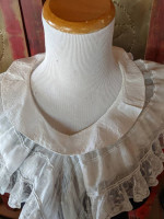 Vintage Oversized White Lace Ruffled Collar 30's 40's