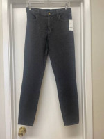 NWT $248 J BRAND BLACK SPARKLE ALANA HIGH RISE CROP SKINNY JEANS Sz 28
