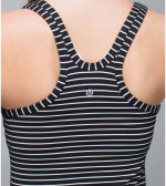 LULULEMON BLACK WHITE STRIPED TANK Sz 2 Never Worn