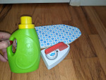 Melissa & Doug Laundry Play Set With Wooden Iron, Ironing Board & Soap