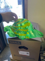 16" Inflatable Tropical Clown Fish Green Hawaiian Luau Decor New!!!