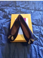 NEW $328 ANTHROPOLOGIE Trinket Pilcro Letterpress Suede Flats Shoes 8