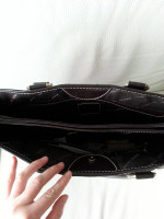 Authentic Lancel canvas shoulder bag