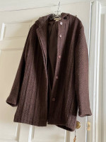 Imported Irish Wool Long, Hooded Jacket