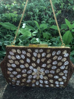 Golden Beaded Purse/handbag