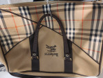 Rare AUTHENTIC Burberry Haymarket Nova Check vintage duffle