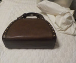 Rocco Barocco Stunning Vntage Brand New Brown Leather Handbag Satchel