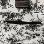 BELLA RUSSO - LARGE TOTE BAG - REVERSABLE BLACK & WHITE FLORAL DESIGN