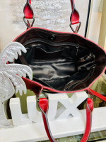 LONGCHAMP 3D Tote Crossbody Red Calfskin Bag