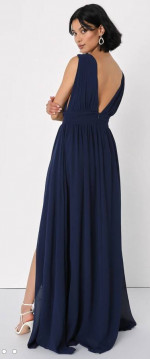 New Lulus Heavenly Hues Navy Blue Maxi Dress