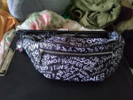 Brand New w/ Tag Large Fanny / Waist Pack, Black w/ White Writing