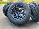 18” black Toyota Tundra 5x150 5 lug rims TRD PRO wheels tires a/t