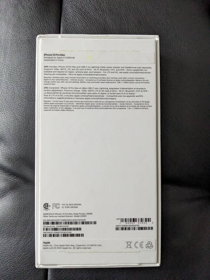 Iphone 14 Pro Max 256 GB Unlocked